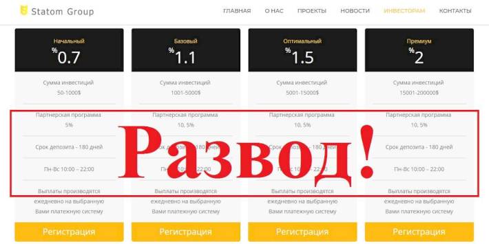 Отзывы о Statom Group — инвестиции в компанию rsgr.ru